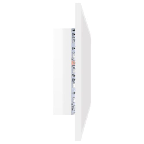 LED Bathroom Mirror High Gloss White 100x8.5x37cm Acrylic - Image 8