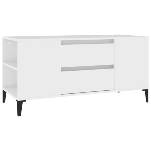 TV Cabinet White 102x44.5x50cm Engineered Wood