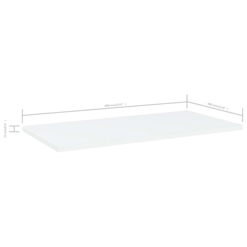 Bookshelf Boards 4pcs White 60x30x1.5cm Engineered Wood - Image 5