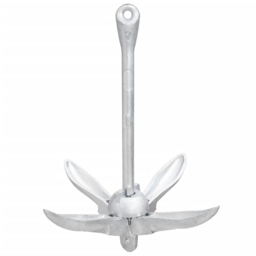 Folding Anchor with Rope Silver 8 kg Malleable Iron - Image 6