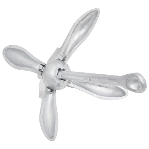 Folding Anchor with Rope Silver 8 kg Malleable Iron - Image 7