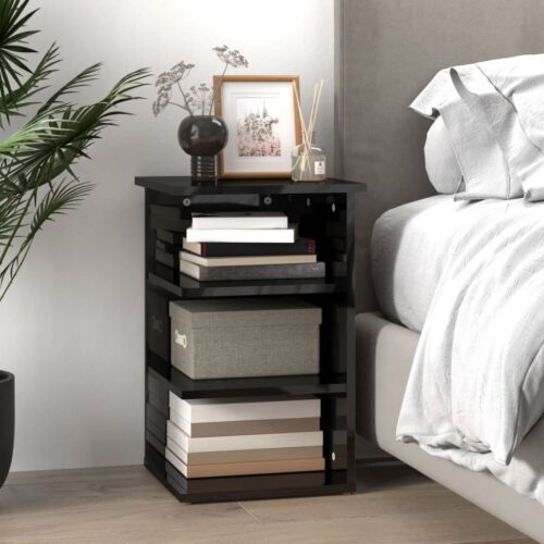 Gloss Wooden Sideboard Cabinet Storage Bookcase Shelf Display Rack Nightstand - Image 3