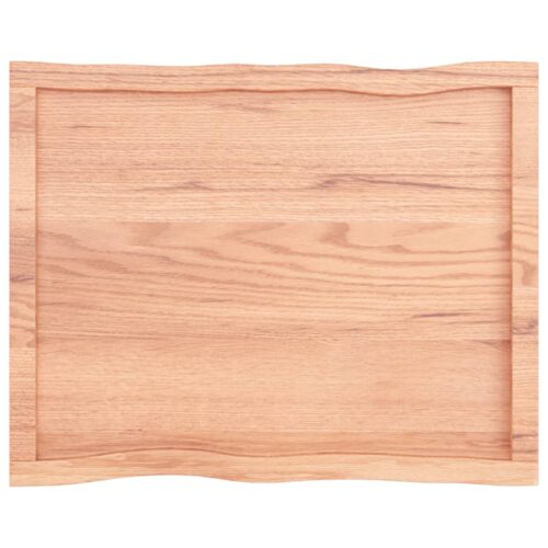 Table Top Light Brown 80x60x(2-4)cm Treated Solid Wood DIY Desk Panel Board - Image 3