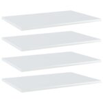 Bookshelf Boards 4pcs High Gloss White 60x40x1.5cm Engineered Wood