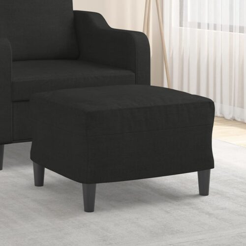 Footstool Black 60x50x41cm Fabric - Image 8