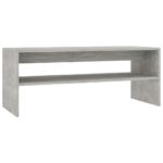 Coffee Table Concrete Grey 100x40x40cm Engineered Wood