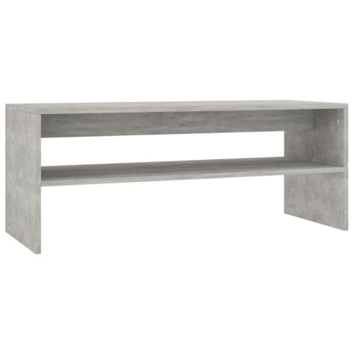 Coffee Table Concrete Grey 100x40x40cm Engineered Wood