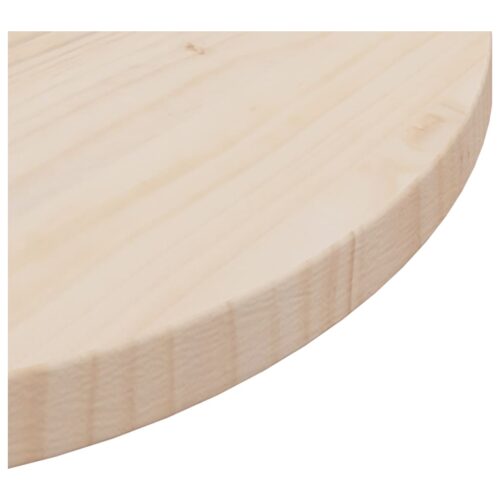 Round Table Top 50x2.5cm Solid Pine Wood DIY Desk Panel Board - Image 4