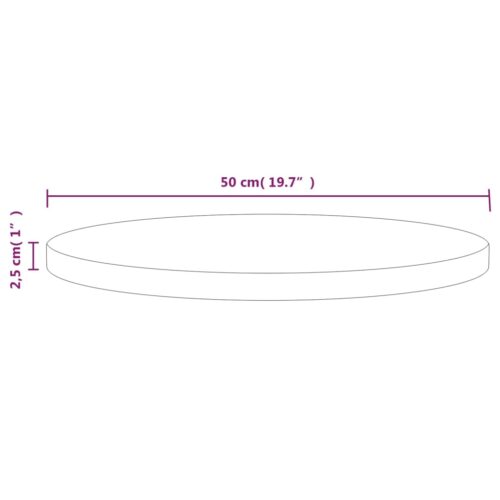 Round Table Top 50x2.5cm Solid Pine Wood DIY Desk Panel Board - Image 6