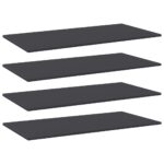 Bookshelf Boards 4pcs Grey 80x30x1.5cm Engineered Wood