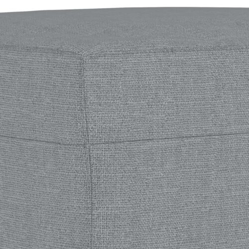 Footstool Light Grey 60x50x41cm Fabric - Image 5