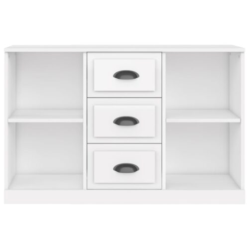 Sideboard High Gloss White 104.5x35.5x67.5cm Engineered Wood - Image 4