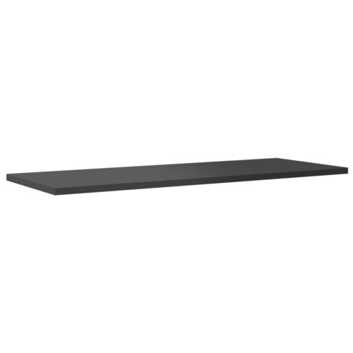Bookshelf Boards 4pcs High Gloss Grey 80x30x1.5cm Engineered Wood - Image 3
