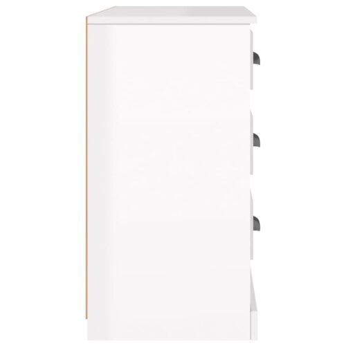 Sideboard High Gloss White 104.5x35.5x67.5cm Engineered Wood - Image 5