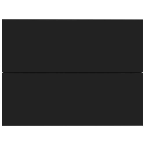 Bedside Cabinet Black 40x30x30cm Engineered Wood - Image 4