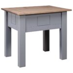 Nightstand Grey 50.5x50.5x52.5cm Pine Panama Range