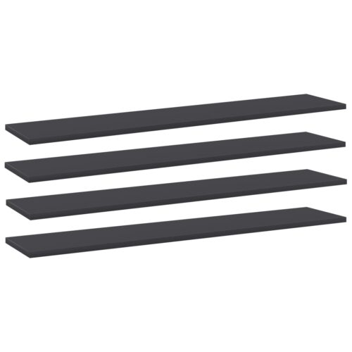 Bookshelf Boards 4pcs Grey 100x20x1.5cm Engineered Wood