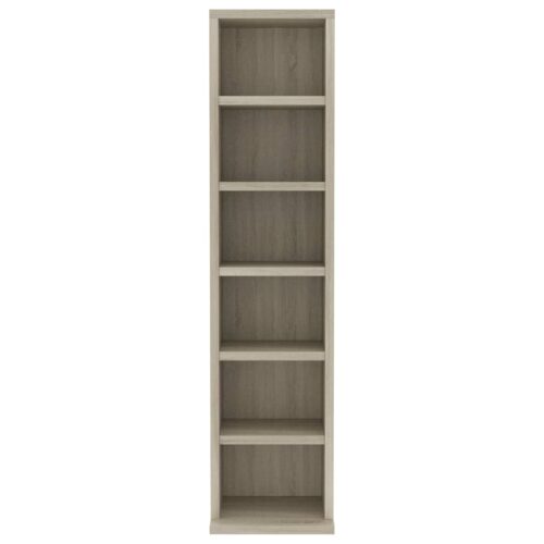 CD Cabinet Sonoma Oak 21x20x88cm Engineered Wood - Image 4