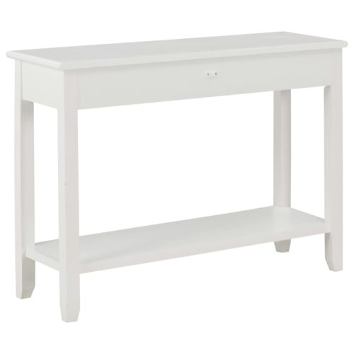 Console Table White 110x35x80cm Wood - Image 4
