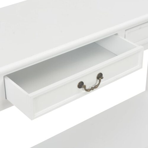 Console Table White 110x35x80cm Wood - Image 7
