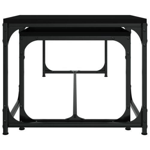 Coffee Tables 2pcs Black Engineered Wood - Image 5