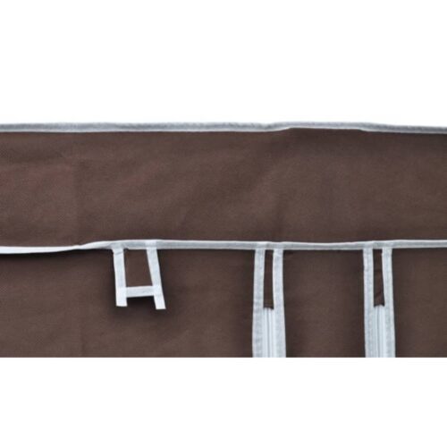 Fabric Wardrobes 2pcs Brown - Image 5
