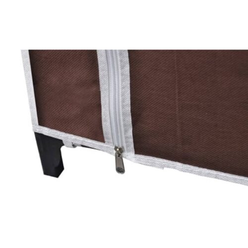 Fabric Wardrobes 2pcs Brown - Image 7