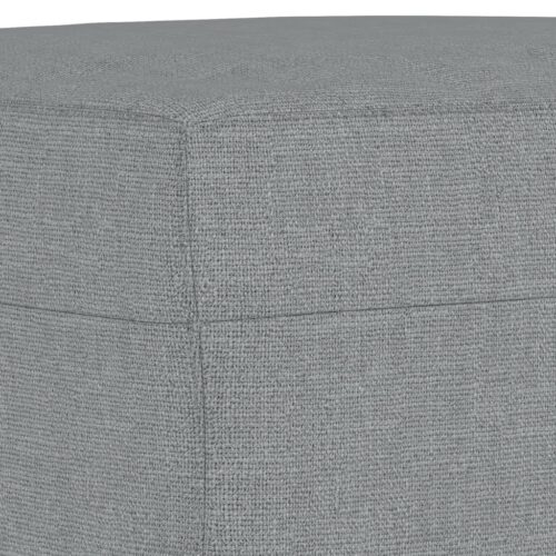 Footstool Grey 60x50x41cm Fabric - Image 5