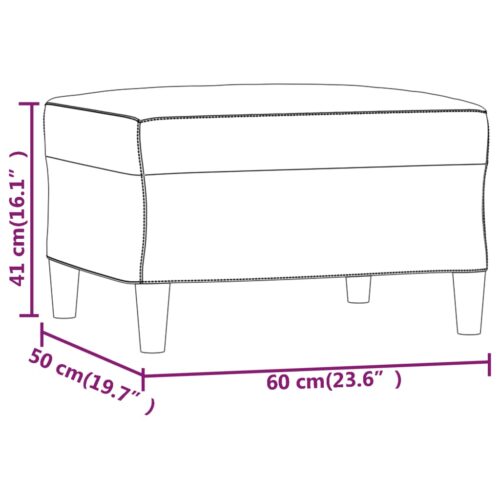 Footstool Grey 60x50x41cm Fabric - Image 7