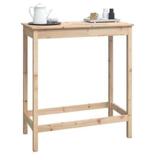 Bar Table 100x50x110cm Solid Wood Pine - Image 4