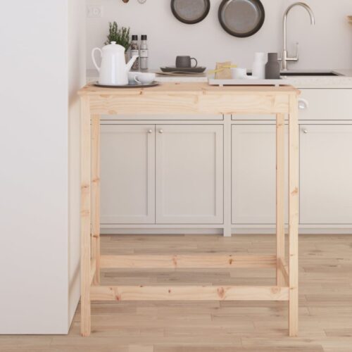 Bar Table 100x50x110cm Solid Wood Pine - Image 9