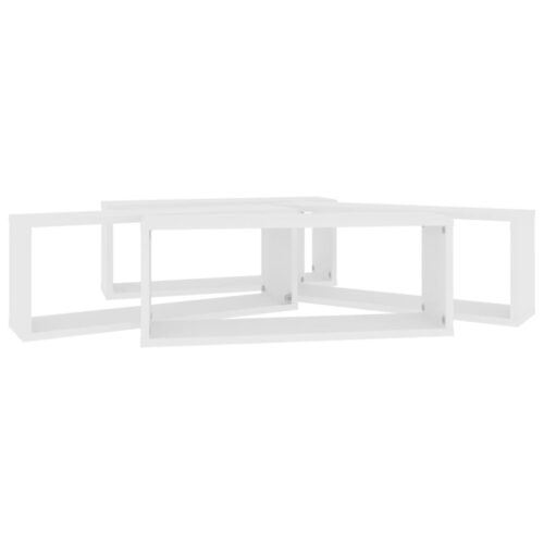 Wall Cube Shelves 4pcs White 60x15x23cm Engineered Wood - Image 8