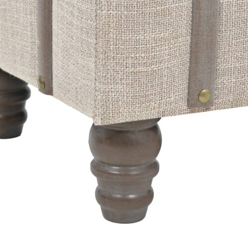 Storage Bench Solid Wood Steel 111x34x37cm - Image 9