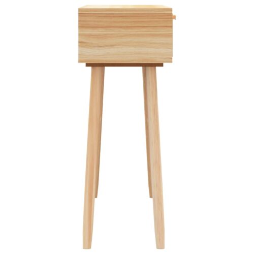 Console Table Brown 80x30x75cm Solid Wood Pine Natural Rattan - Image 5