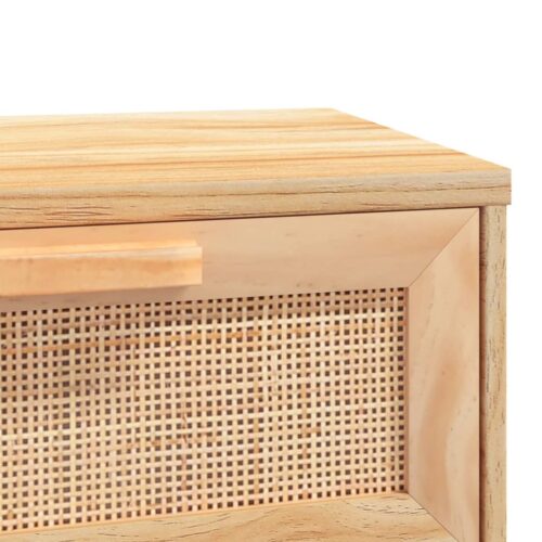Console Table Brown 80x30x75cm Solid Wood Pine Natural Rattan - Image 6