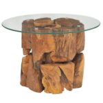 Coffee Table Solid Teak Driftwood 60cm
