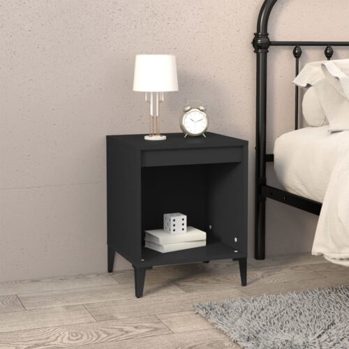 Bedside Cabinets 2pcs Black 40x35x50cm - Image 3