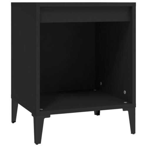 Bedside Cabinets 2pcs Black 40x35x50cm - Image 5