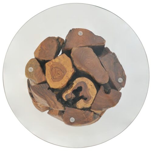 Coffee Table Solid Teak Driftwood 60cm - Image 4