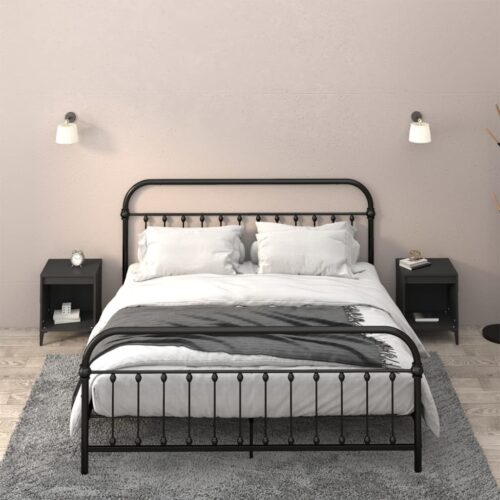 Bedside Cabinets 2pcs Black 40x35x50cm - Image 10
