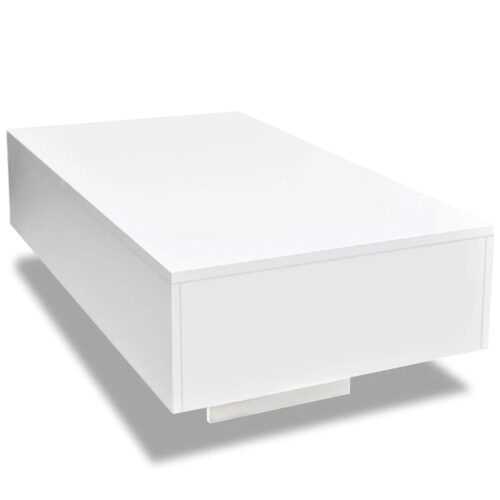 Coffee Table High Gloss White - Image 2