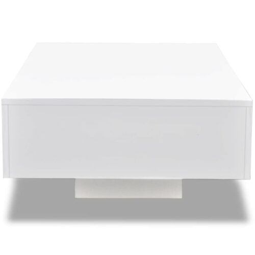 Coffee Table High Gloss White - Image 3