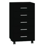Wooden Chest Drawers Cabinet Dresser Tallboy Sideboard Storage Rack on Wheels