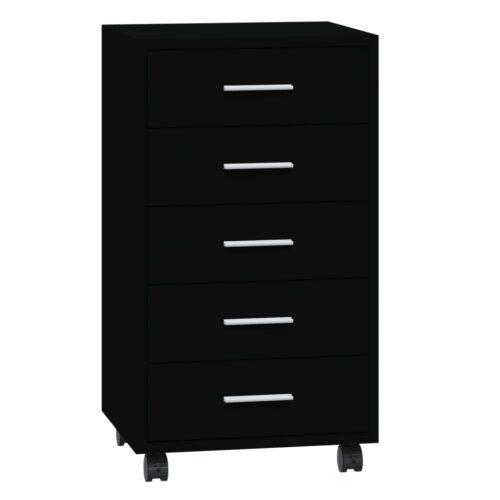 Wooden Chest Drawers Cabinet Dresser Tallboy Sideboard Storage Rack on Wheels