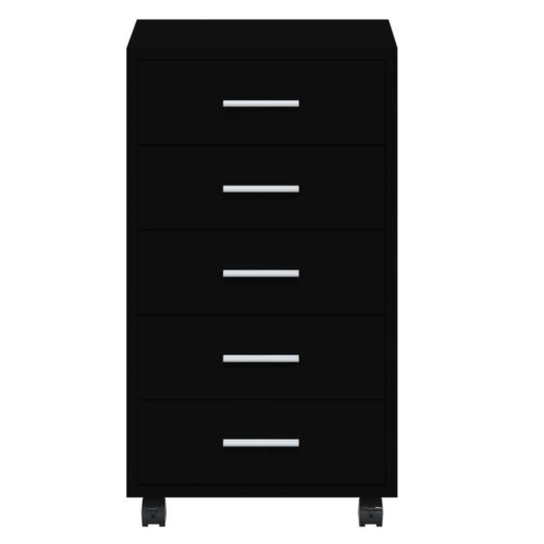 Wooden Chest Drawers Cabinet Dresser Tallboy Sideboard Storage Rack on Wheels - Image 6