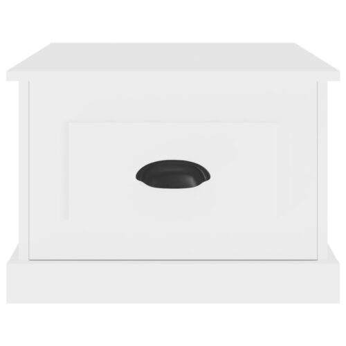 Coffee Table White 50x50x35cm Engineered Wood - Image 6