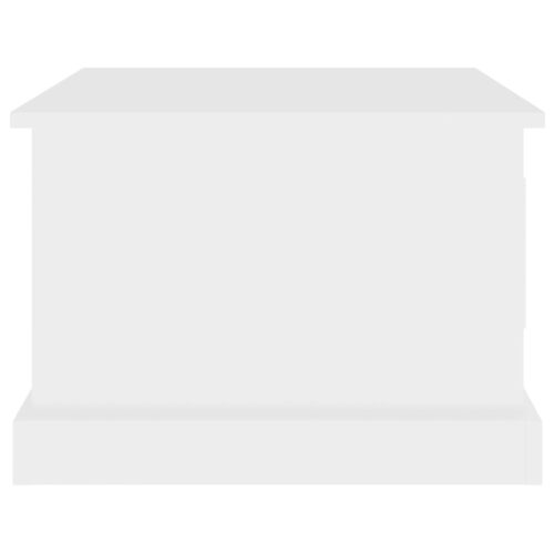 Coffee Table White 50x50x35cm Engineered Wood - Image 8