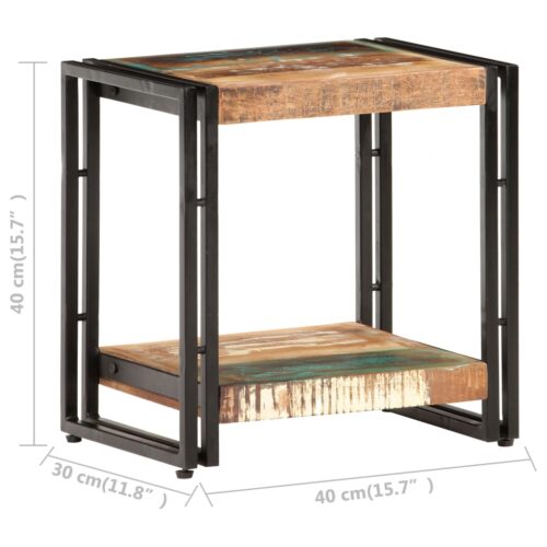Side Table 40x30x40cm Solid Reclaimed Wood - Image 5