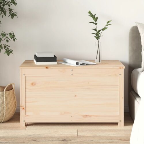 Storage Box 80x40x45.5cm Solid Wood Pine - Image 3