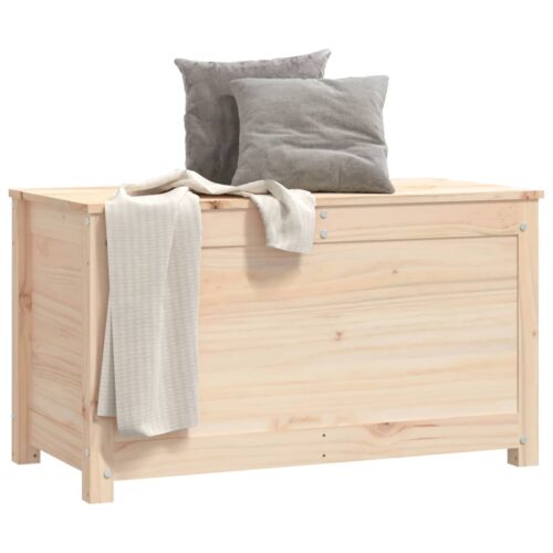 Storage Box 80x40x45.5cm Solid Wood Pine - Image 4